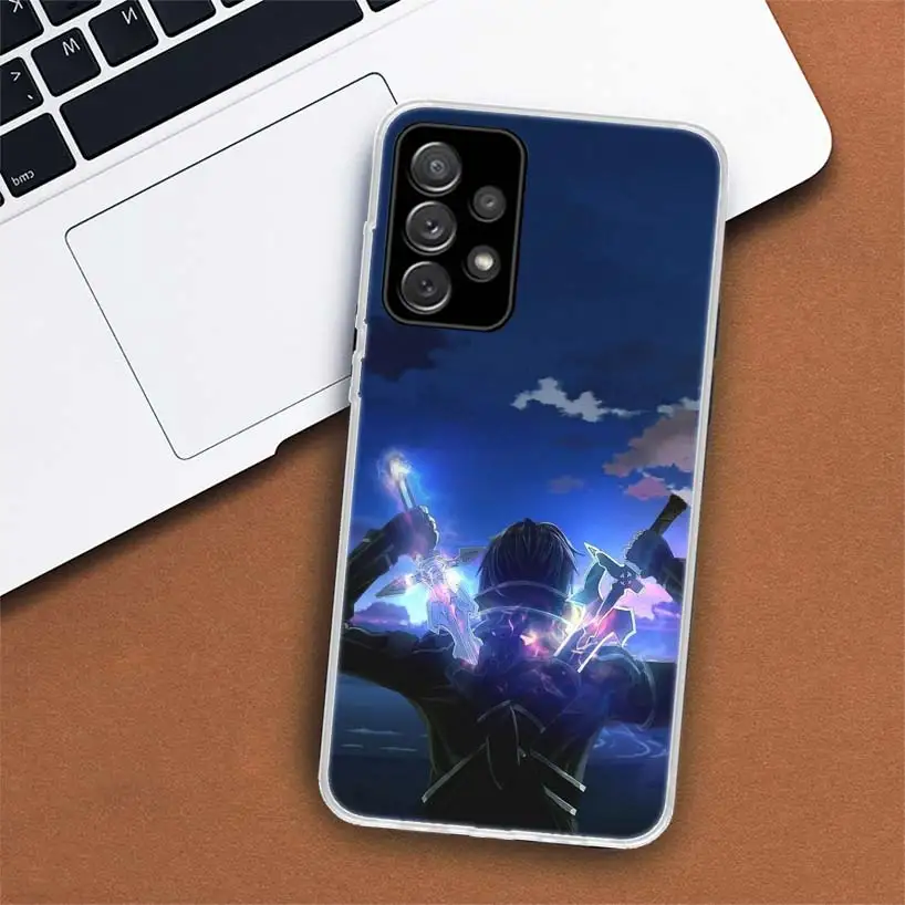 Sword Art Online Kirito Asuna Phone Case For Samsung Galaxy A51 A71 A50 A70 A40 A30 A20E A10 A41 A31 A21S A11 A01 A6 A8 + A7 A9