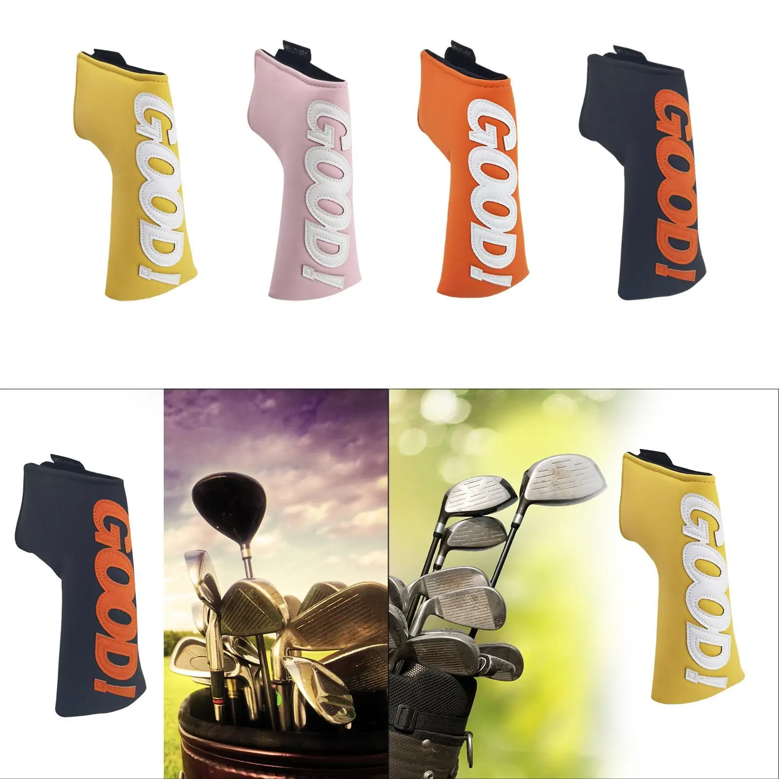 

Golf Blade Putter Head Cover Wrap Sleeve Easy Cleaning Plush Lining Wear