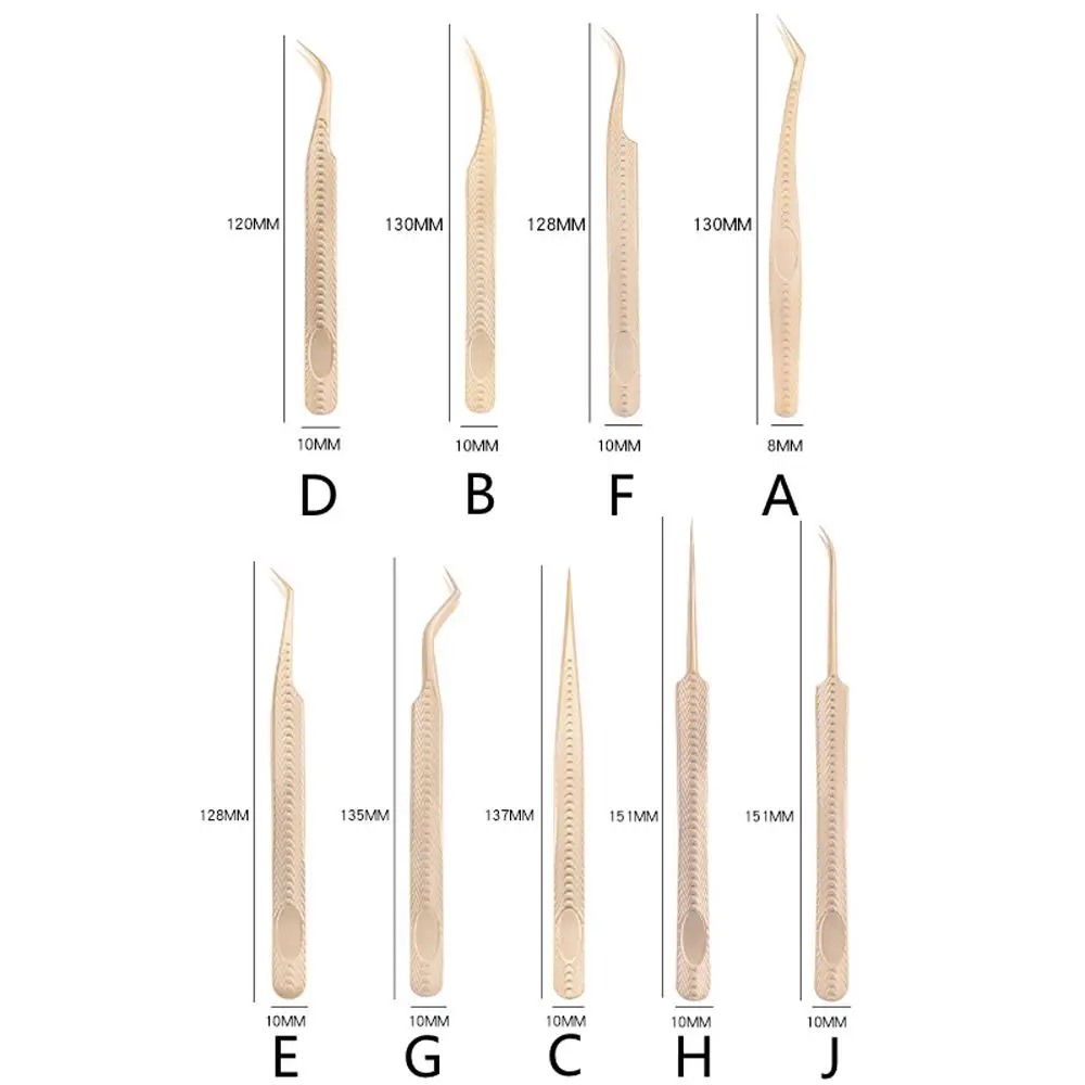 Pince à épiler pour faux cils, extension de cils, forme de périphérie d'hippocampe, outils de beauté, pinces à cils, extracteur de poils de cils, volume russe