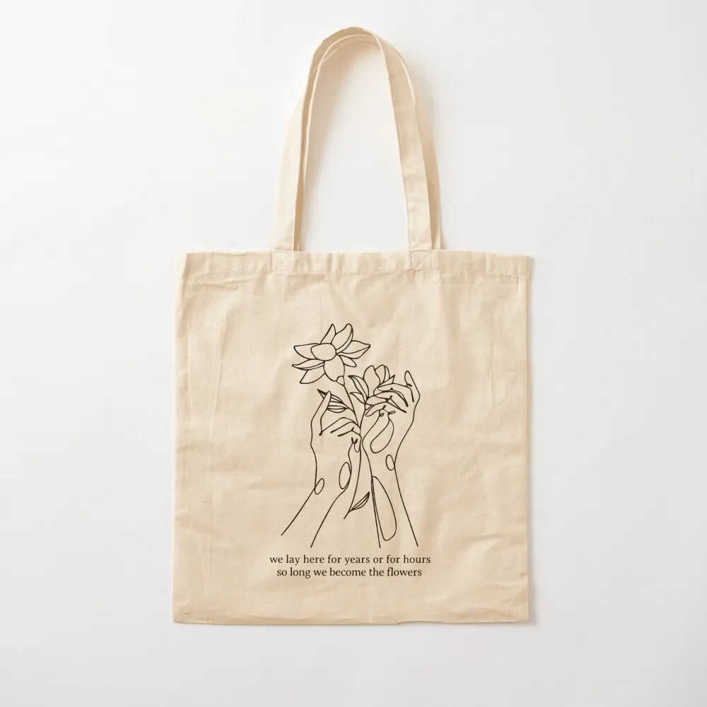 We Become The Flowers Tote Bag the tote bag Candy bags Canvas stote bag Lady bags Canvas Tote