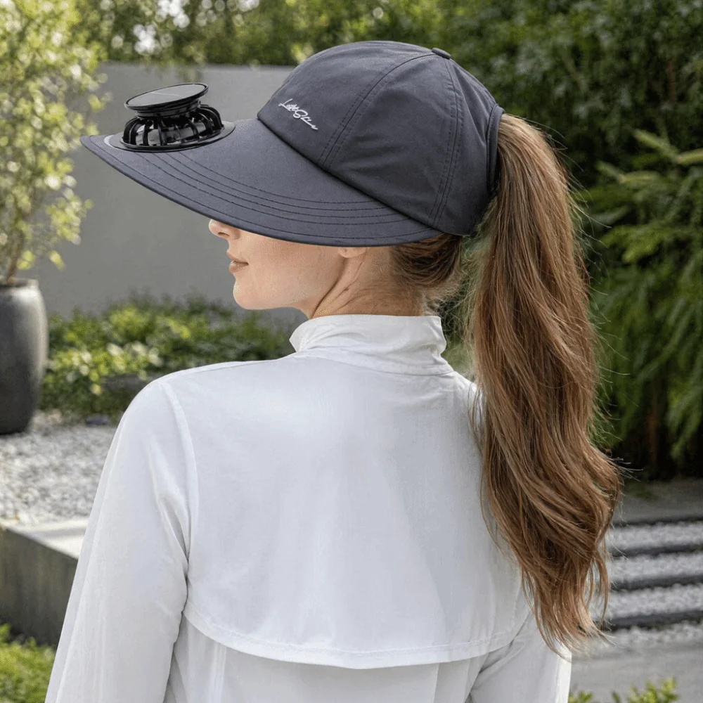 New Solar Charging Solar Fan Hat UV Resistant Lightweight Rechargeable Sun Hat Breathable Design USB Charging Sun Hat Fishing