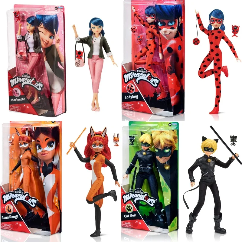 Figura de Ação Genuine Playmates Miraculous Ladybug com Articulações Móveis, Modelo Colecionável, Decoração de Mesa, Presentes de Natal