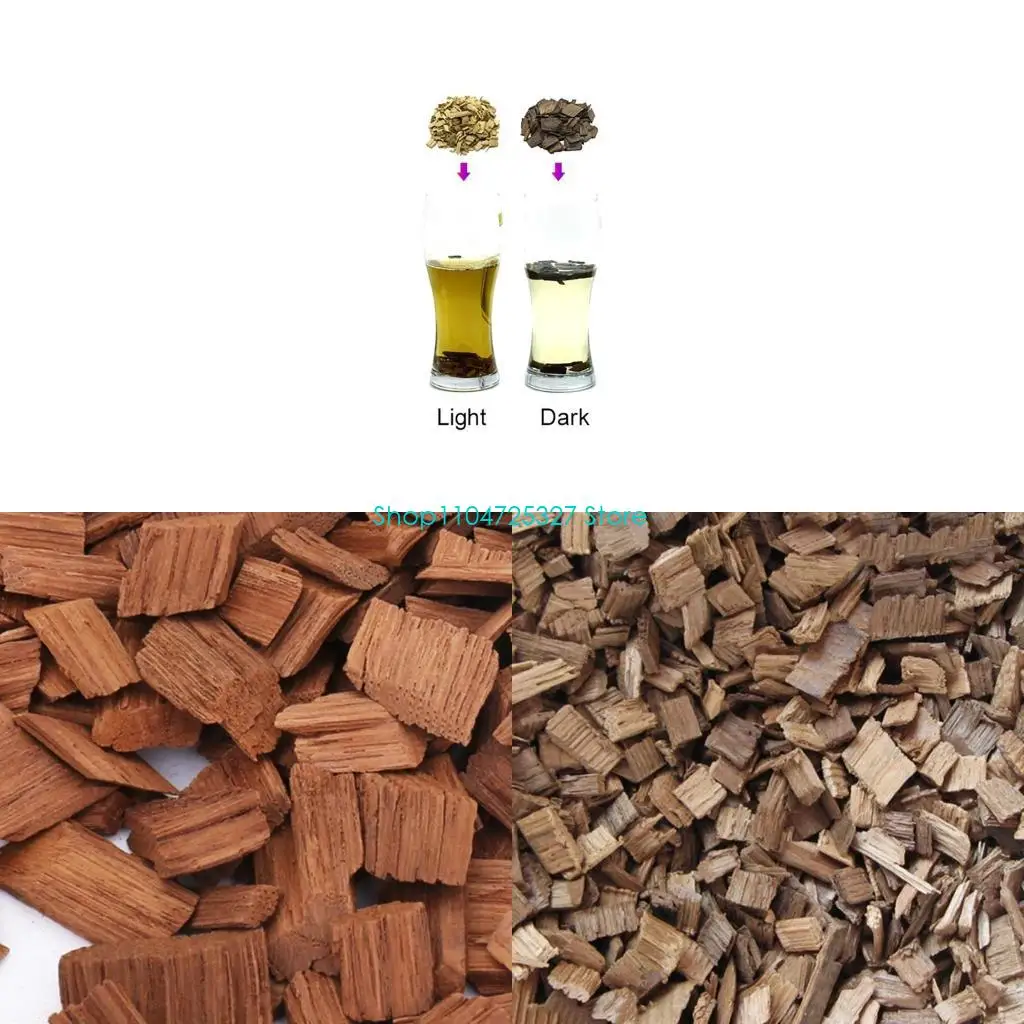 

D8KF 80g/0.17lb French Oak Chips Light Oak Chips for Wine or Home Brewing Beer Whisky Brandy Barrel Flavor