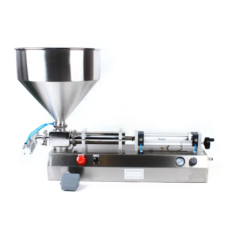 

Commercial Quantitative Paste Filling Machine 5-5000ml Semi-auto Pneumatic Can/Bottle Filler for Liquid, Butter, Colloid, Paste