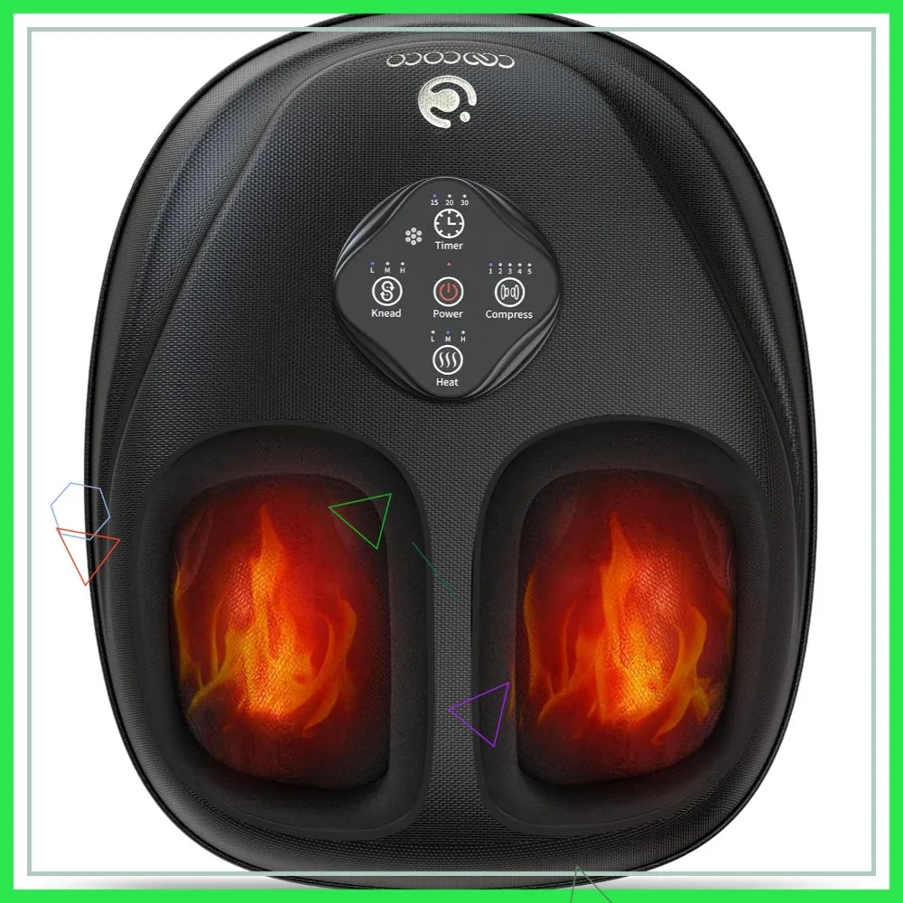 

Upgraded Shiatsu Foot Massager - FSA Eligible, Plantar Fasciitis & Neuropathy Relief with Heat, Foot Warmer for Pain Relief