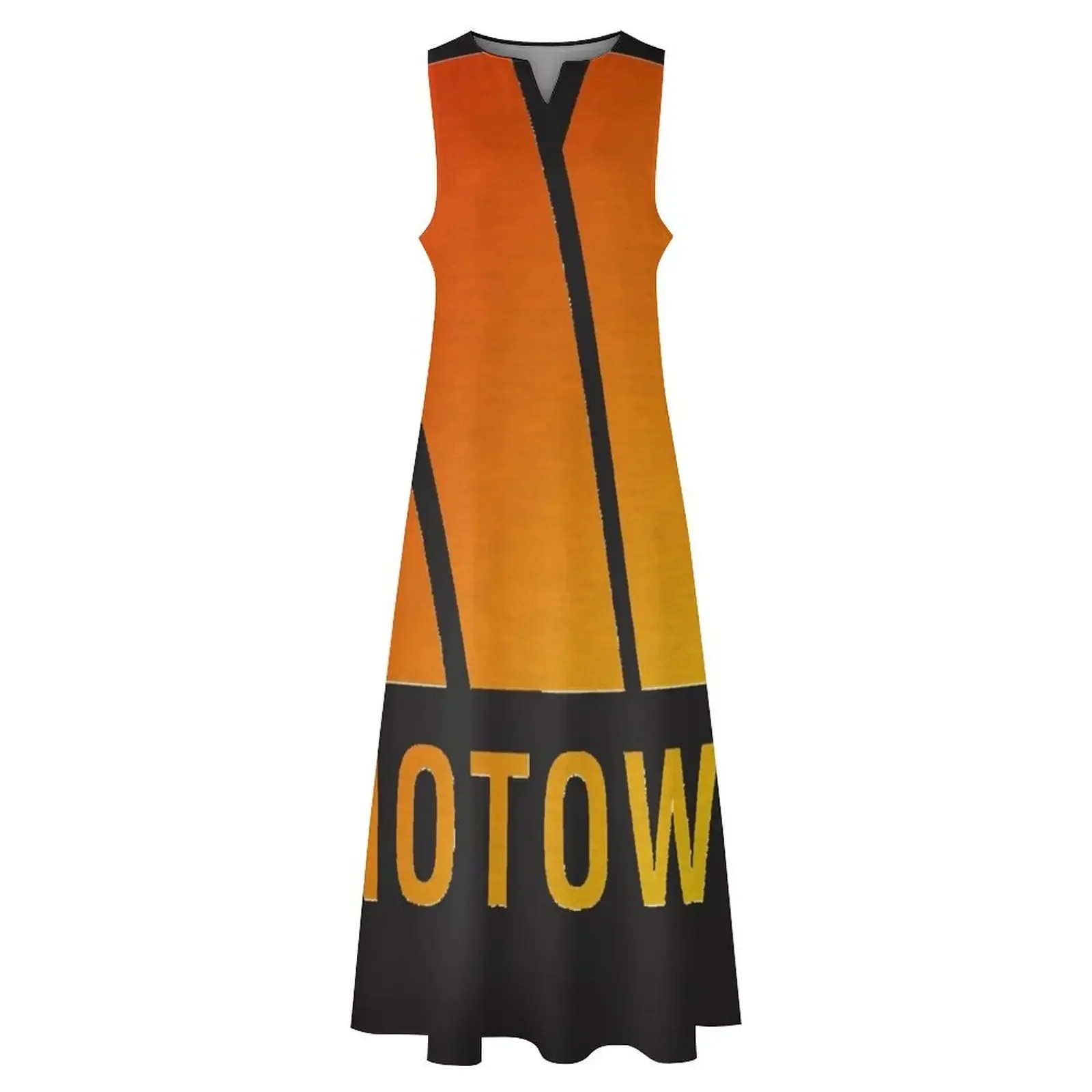 Motown Records - فساتين طويلة بشعار كلاسيكي تي شيرت لحفلات الزفاف فساتين نسائية على الموضة فساتين طويلة محجب