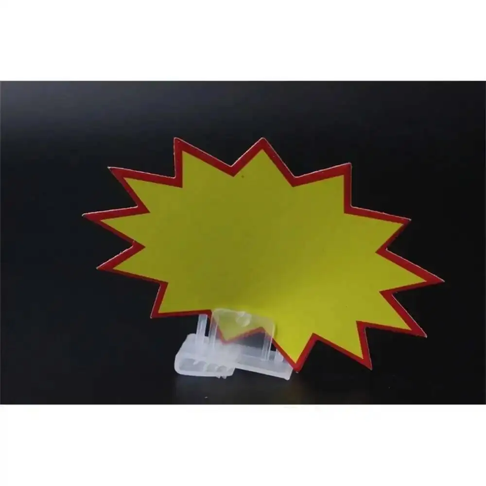 

100 шт., держатель для карточек в стиле поп-этикетки, держатель для этикеток, полоска, мягкая ручка, держатель для знака, пластиковый дисплей для карт, зажимы для ценника