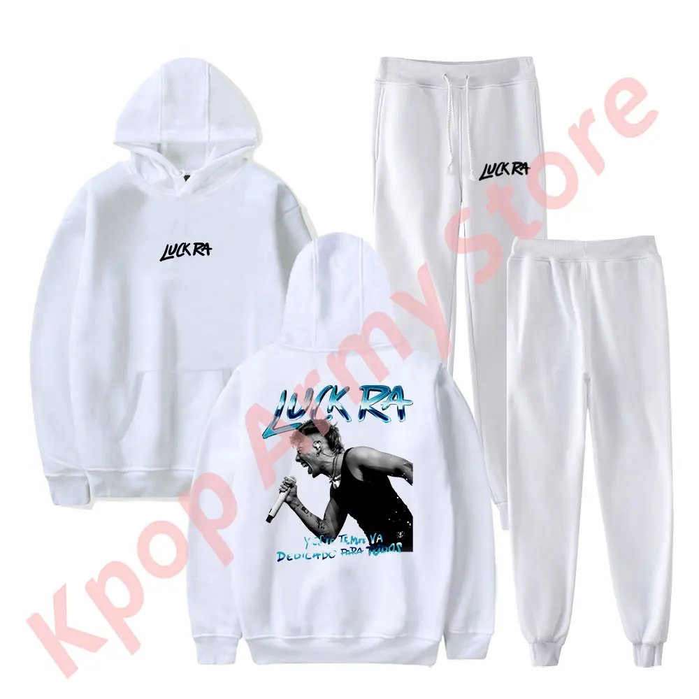 Luck Ra QUE NOS FALTE TODO Merch 후드 세트, 새로운 로고 스웻셔츠, 여성 남성 패션, 캐주얼 스트리트웨어