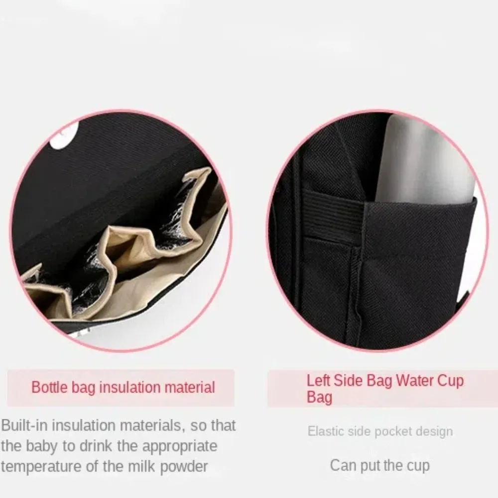 Oxford Cloth Cat Ear Mommy Backpack Large Capacity Anti Splash Water Baby Diaper Bag Multifunctional Portable Mommy Shoulder Bag