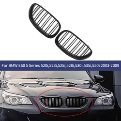 Car Front Bumper Kidney Grille Grill Double Slats For BMW 5 series E60 520i 523i 525i 528i 530i 535i 550i 2003 2004 2005 -2009