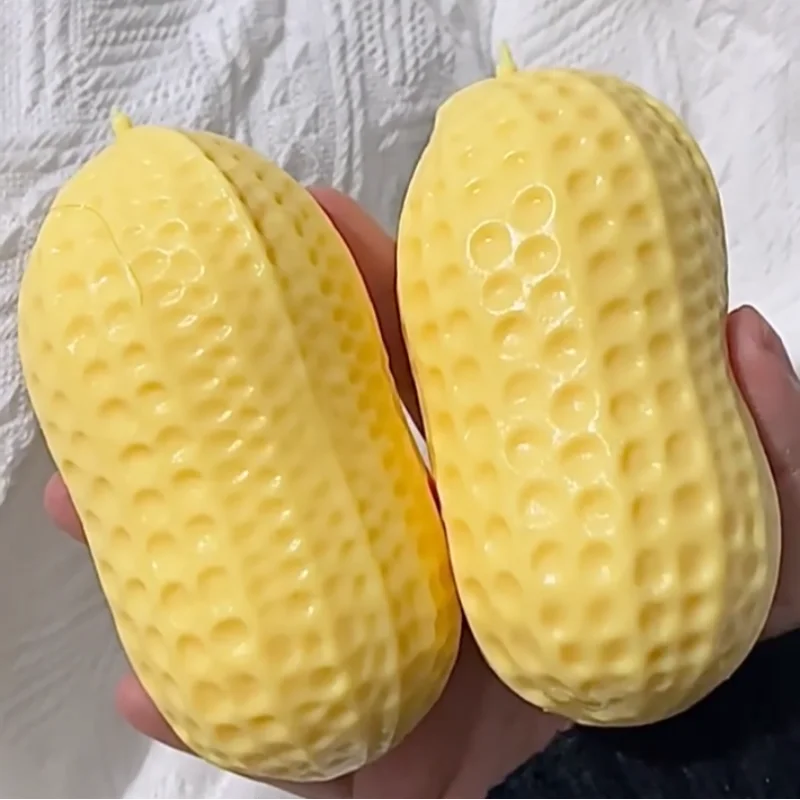 Peanut Stress Ball Crunchy Squeeze Ball Decor Buttery Soft Squishy Fidget Ornament ASMR Sensory Anti Stress Ball
