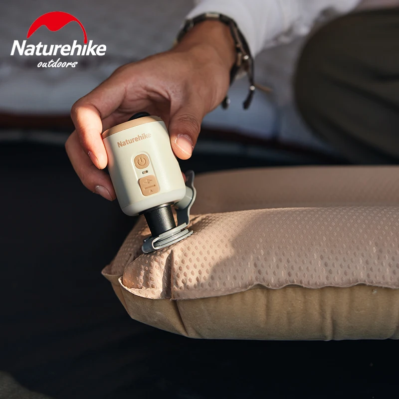 Naturehike-bomba de aire multifunción, Mini portátil, carga rápida, luz para senderismo, estera al aire libre, almohada para viaje inflable, bomba de Camping