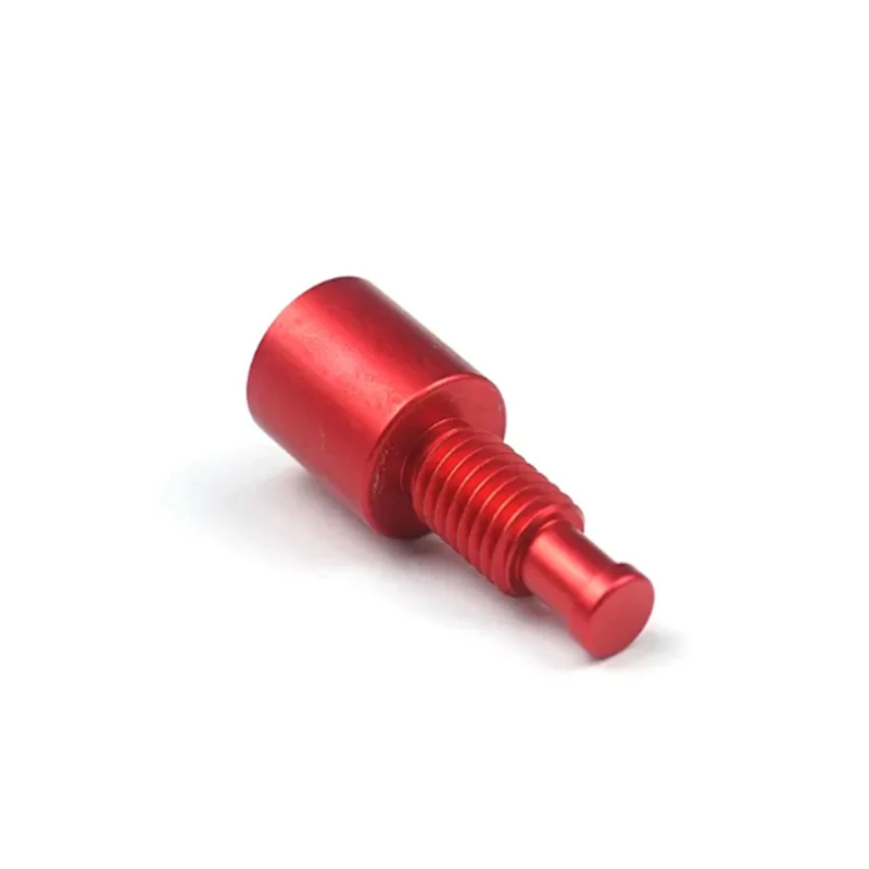 Custom CNC machining service Aluminum Alloy Thread Fastener Screw Anodized Red