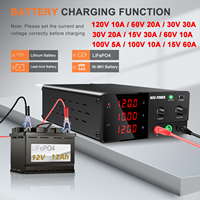 120V 10A 1200W Adjustable Lab DC Power Supply 60V 20A Bench Power Source 30V 30A 20A Digital Power Supply For Batter Charging