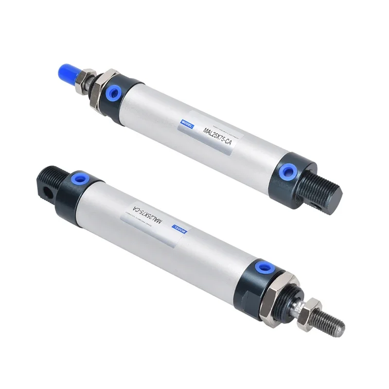 MAL Series Mini Cylinder 16/20/25/32/40mm Bore 25-400mm Stroke Double Acting Aluminum Alloy Air Pneumatic Cylinder