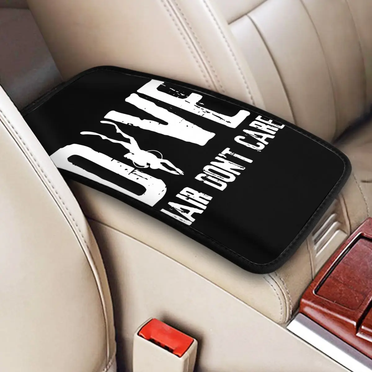 Dive Hair Don't Care Center Console Protective Cushion Pad for Cars Scuba Diving Diver Car Decor Accessories Armrest Cover Mat