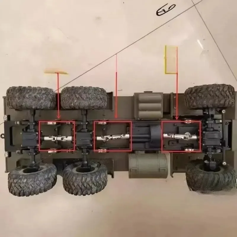 New 3pcs Car Upgrades Parts Metal Drive Shaft Driveshaft CVD for WPL B16 B36 JJRC Q60 Q63 Q64 Fayee FY004 MN-77 6WD 6X6 RC