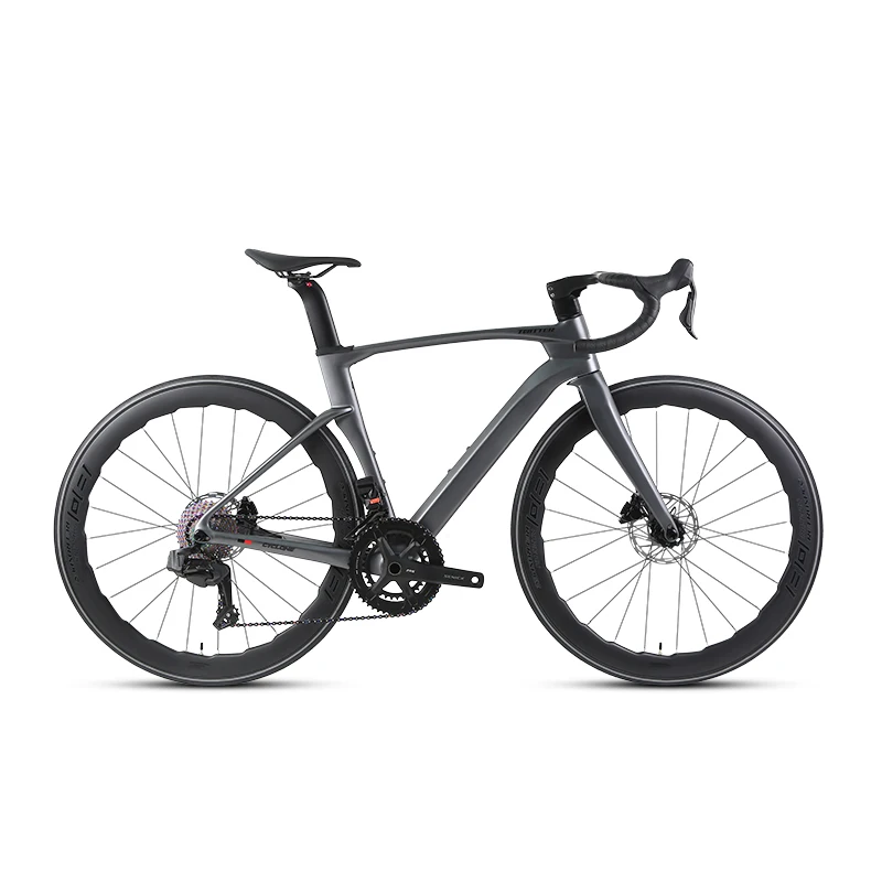 CYCLONEpro 700C High Modulus Carbon Fiber Complete Road Bike Disc Brake Hydraulic Thru-axle 142mm Wireless 24 Speed Groupset
