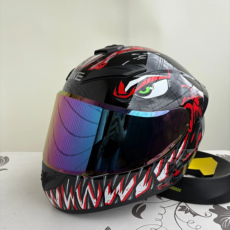 

Unisex lightweight, ABS tough shell full-face motorcycle helmet cross-country motorcycle helmet DOT certified motorcycle parts.