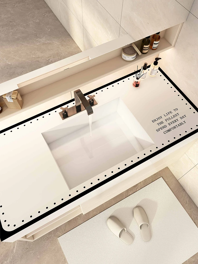 

Free Cutting Silicon Dendroid Sink Mat Batoom Faucet Drain Mat Kitchen Counter Absorbent Pad Anti Dir Durable hine Was...