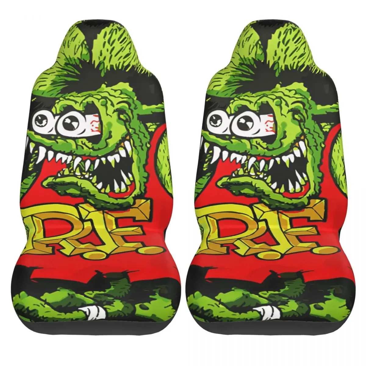 The Rat Fink Car Seat Cover Custom Printing Universal Front Protector Accessories Cushion Set
