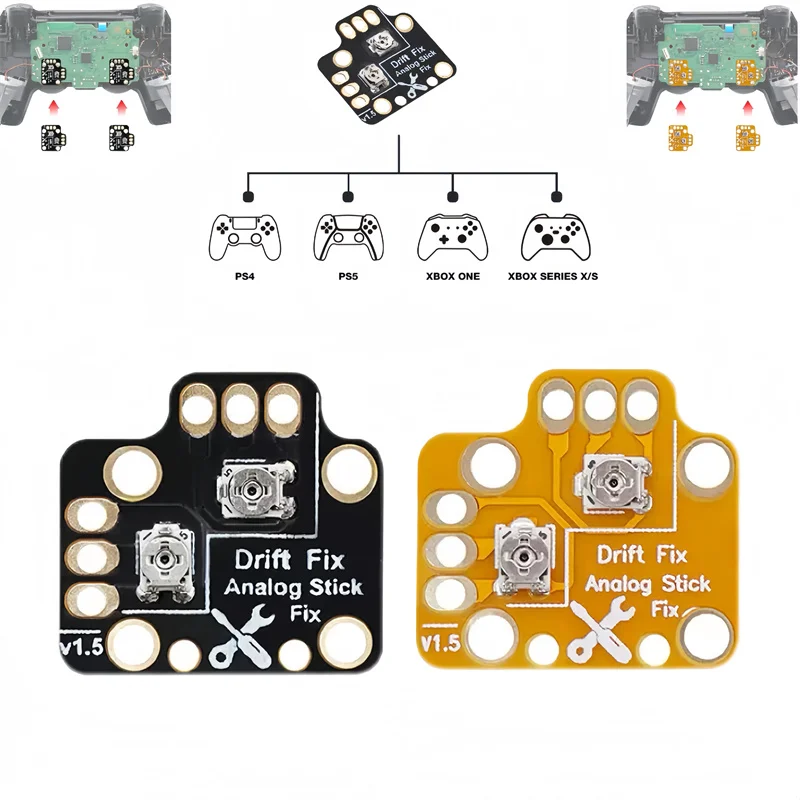 50 قطعة التناظرية متحكم الأصابع xbox one سلسلة S X التبديل إصلاح وزارة الدفاع إصلاح لوحة تركيبية ل Ps4 Ps5 ل Xbox One سلسلة S X التبديل برو أذرع التحكم في ألعاب الفيديو