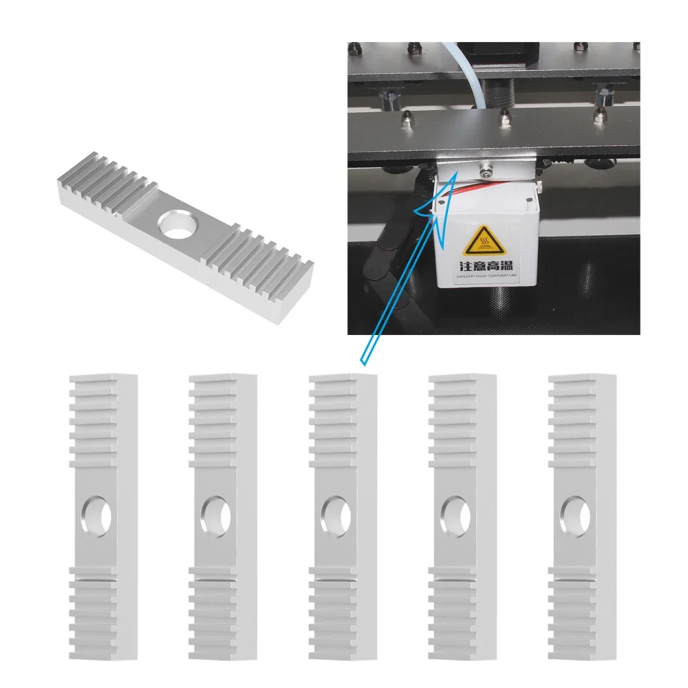 4PCS fai da te GT2 cinghia dentata morsetto per ingranaggi in alluminio blocco di montaggio passo del dente 2mm morsetto Clip fissa 9*40mm per parti CNC stampante 3D