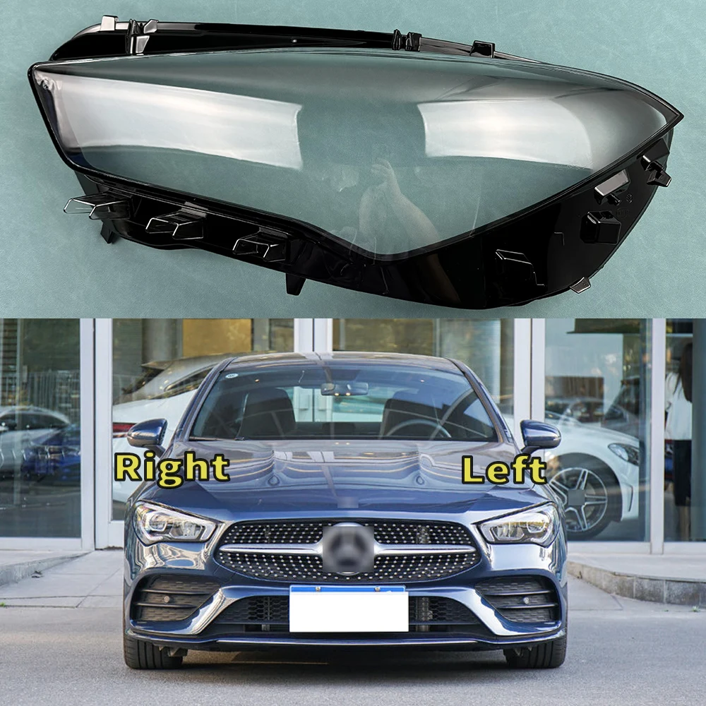 

For Mercedes-Benz CLA W118 2020 2021 2022 Car Accessories Headlight Lens Cover Transparent Lampshade Headlamp Shell Plexiglass