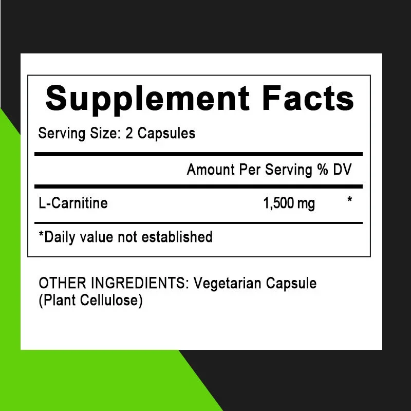 L-Carnitine 1500 Mg - Burn Fat, Lose Weight, Gain Muscle, Accelerate Metabolism, Gym Muscle Performance