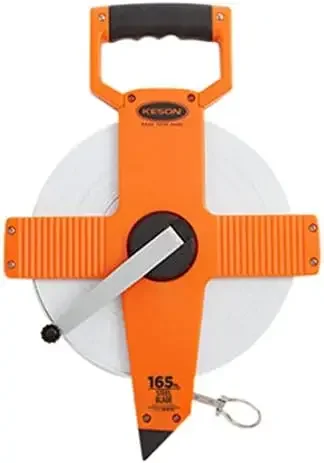 NR10200 Nylon Coated Steel Blade Measuring Tape with Extra Dead Foot and Ring End (Graduations: 1/10, 1/100), 200-Foot