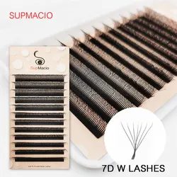 Supmacio 7DW Eyelash Extensions Automatic Flowering Shape Bloom 0.07 Premade Fans  Individual Lashes Full Dense for Women