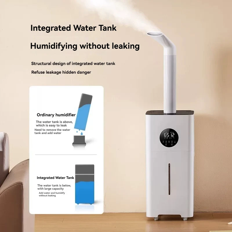 Industrial Ultrasonic Humidifier Large Capacity High Mist Output Top Fill Commercial for Supermarket Fruit Vegetable Freshness
