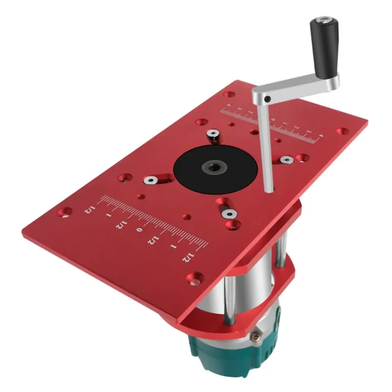 M8 Woodworking Aluminum Alloy Flip Chip Plate Engraving Machine Lifting Base Bakelite Milling Table Adjustable Height Lift