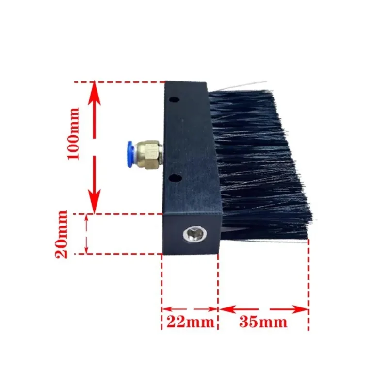 10PCS 100mm Nylon Industrial Chain Lubricating Oil Brush For Guide Rail Escalator Automatic Oiling Lubrication Tool