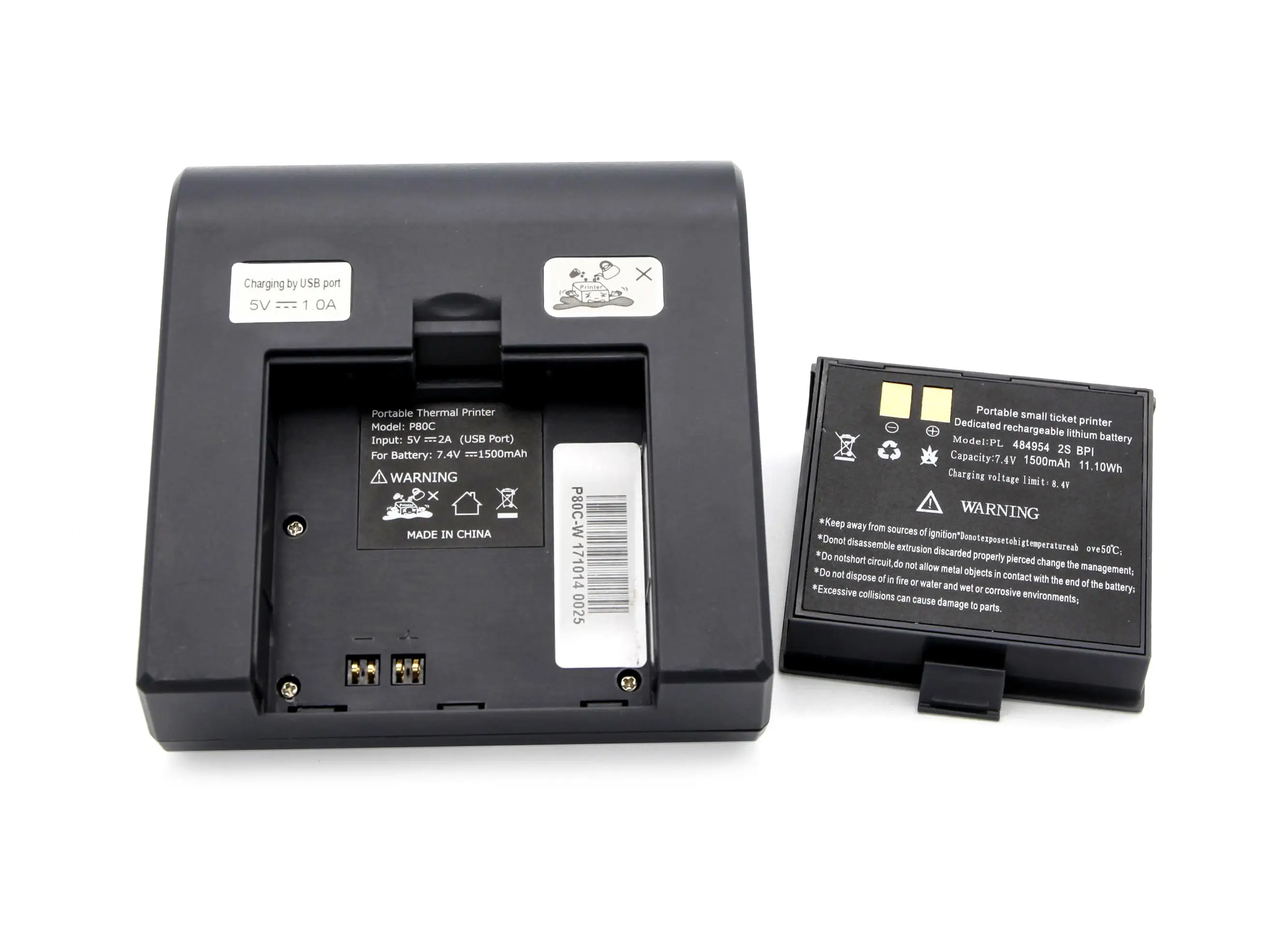 Rouleau de papier thermique pour étiquettes de 80mm, haute qualité, 3 pouces, Mini imprimante de reçus Mobile Portable, Interface POS sans fil, prix bon marché
