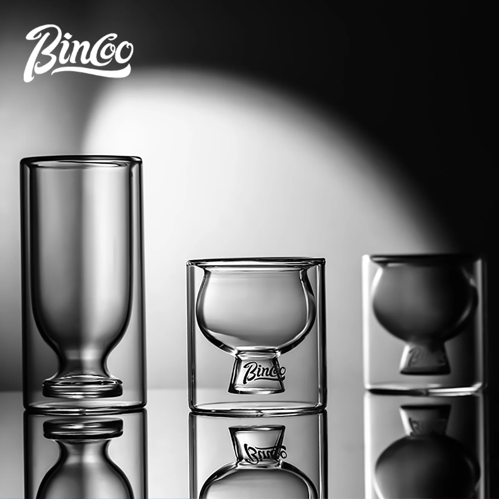 

Bincoo Double layered Coffee Cup High Borosilicate Glass Heat-resistant Anti scald Concentrated Cup Milk Coffee Ice American Cup