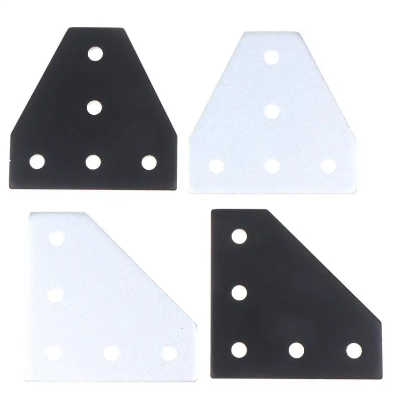 Aluminum Profile Corner Bracket 5 Hole T/L Type Joint Plate for 2020 3030 4040 Industrial Frame Assembly Repair