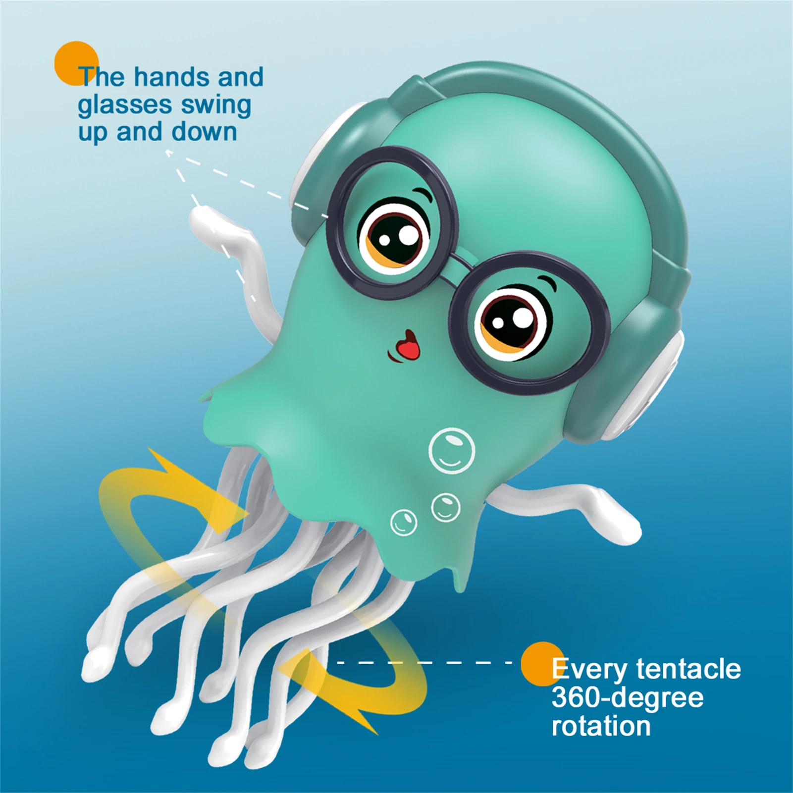 Interactive Dancing Jellyfish Toy Electric Moving & Music Playing Jellyfish Toy Fun Learning Gift for Boys & Girls