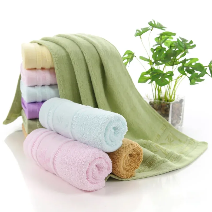 Set of 2 Towel Sets Premium Bamboo Fiber Bathroom Luxury Hand Face Towel Sets Hotel & Spa Towels for Bathroom Toallas De Baño
