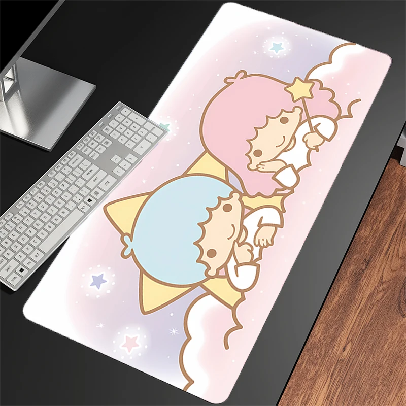 Mouse Pad Little Twin Star Kawaii Gaming Accessories Gabinete Gamer PC Computer Desk Mat Non Slip Keyboard Pad Tablet Mousepad