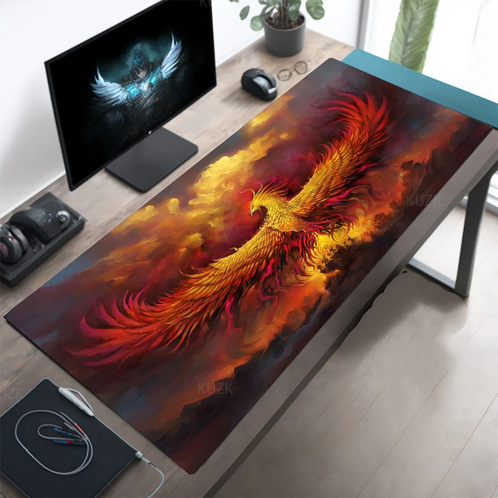 Fantasy Dragon Phoenix Mouse Pad Desktop Mat Large Computer Keyboard Pad Anime Gaming Mouse Mat Game Mat For Office Desk Mat