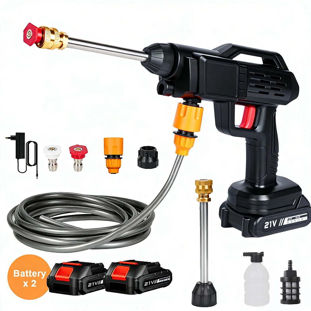 1500W 50BAR nettoyeur haute pression sans fil laveuse jardin pulvérisation pistolet à eau lavage eau Machine de nettoyage pour Makita 21V batterie