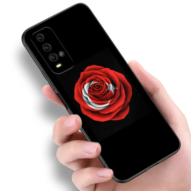 Turkey Turkish Flag Black Silicone Phone Case For Redmi 10 Prime A1 A2 Plus K30 K40 Gaming K60 Pro 9 9A 9C 9T 10A 10C 12 12C 13C image 4