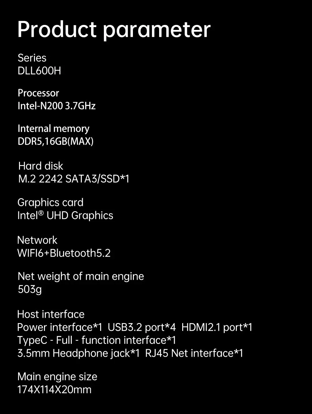 SIBOLAN 500H Mini PC Intel N150 N200 N305 CPU 7-Inch Monitor 2.5G LAN 16G DDR5 Windows 11 Pro WIFI6 BT5.2 Mini Desktop Computer