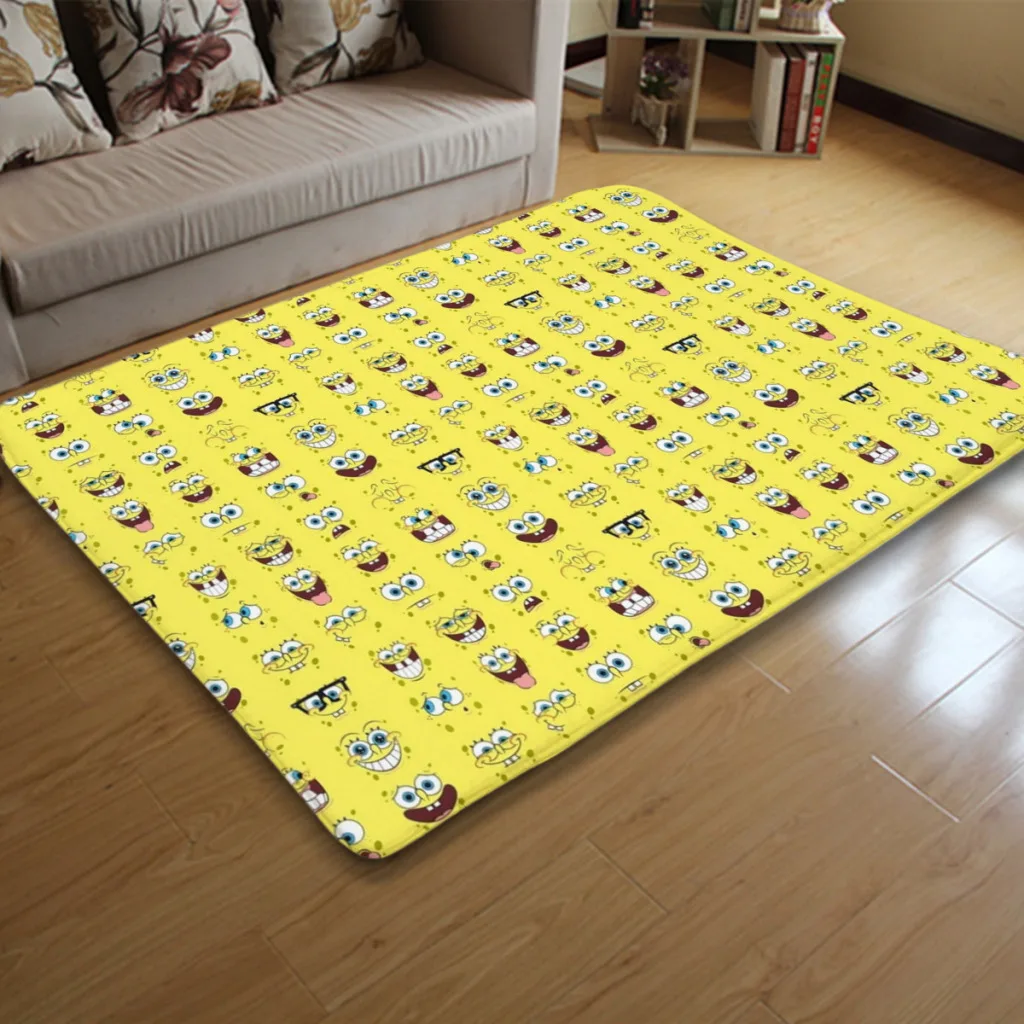 SpongeBob SquarePants Living Room Rug  Carpet Flannel Slip Mat Aesthetic Room Decoration