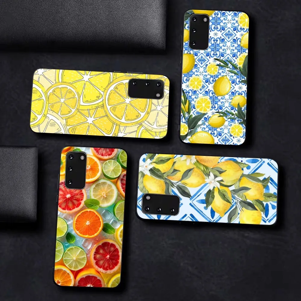 Fruit Lemon Phone Case For Samsung S 9 10 20 21 22 23 30 23 24 Plus Lite Ultra FE S10lite Fundas