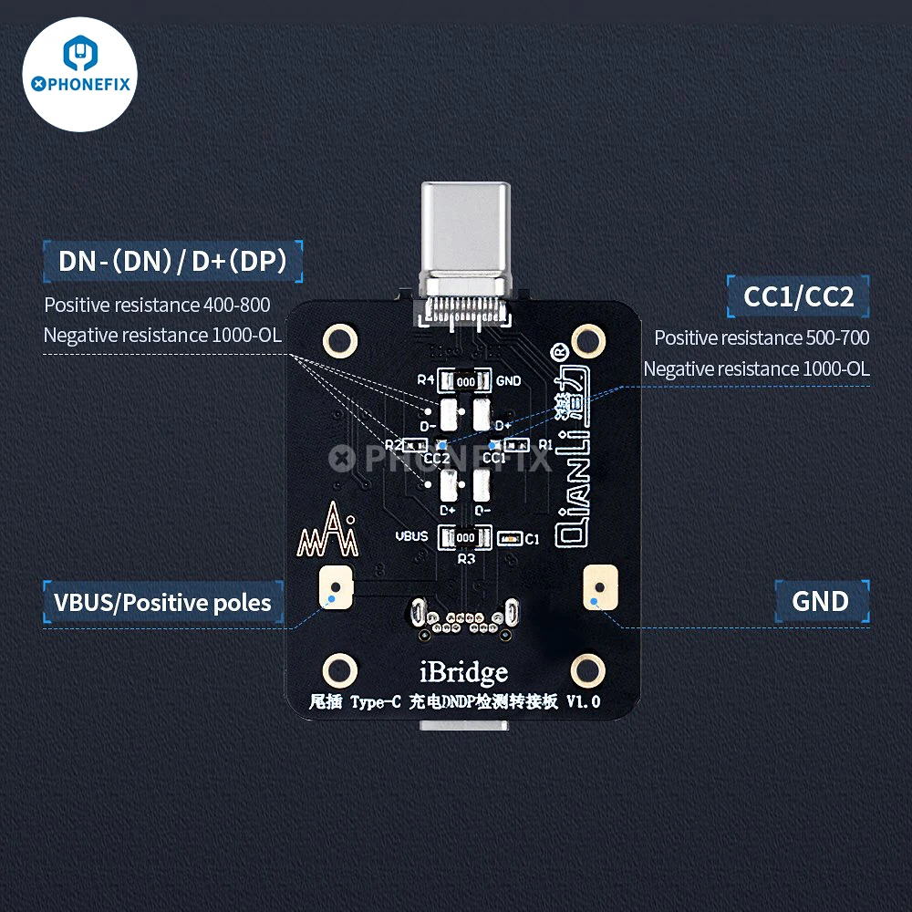 Imagem -05 - Qianli-ibridge Cauda Plug Carregamento tipo c Detecção Dndp Placa Epitaxial Análise de Falhas e Captura de Dados Testador de Plugue tipo c