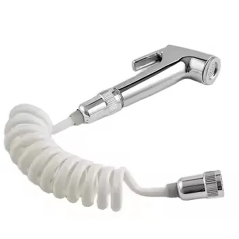 Grifo de acero inoxidable con doble manija y doble control, rociador de agua para inodoro de bidé de mano 1 en 2 salidas, accesorio de baño