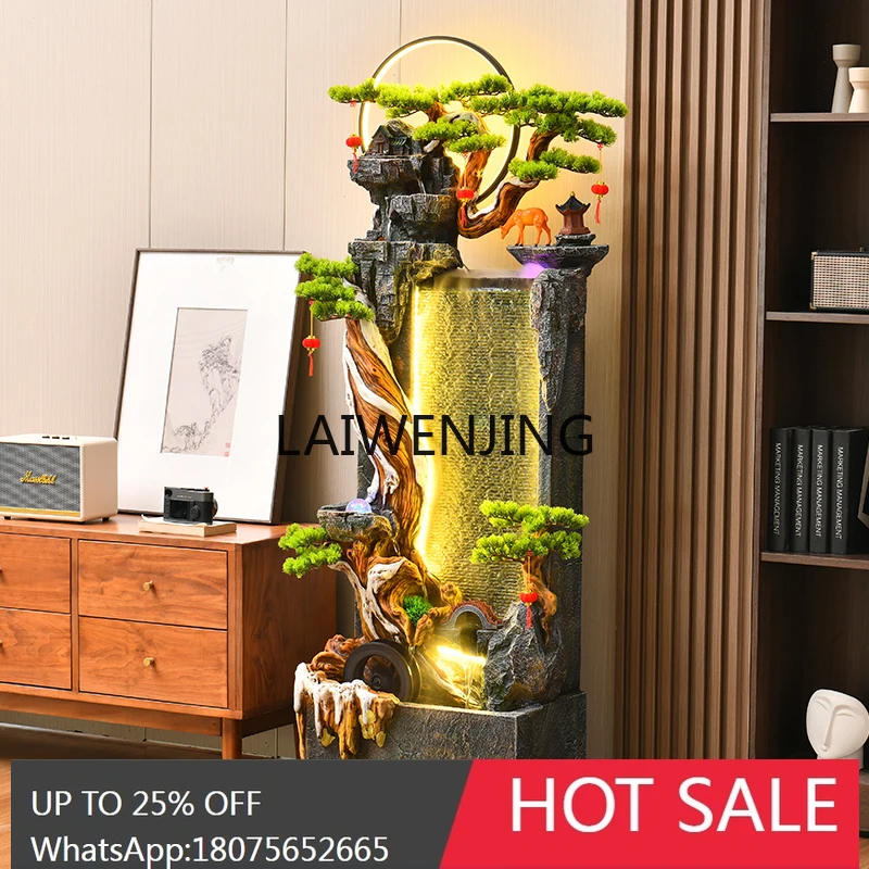 HLZ rockery water fountain living room TV cabinet next to ornaments water feature decoration