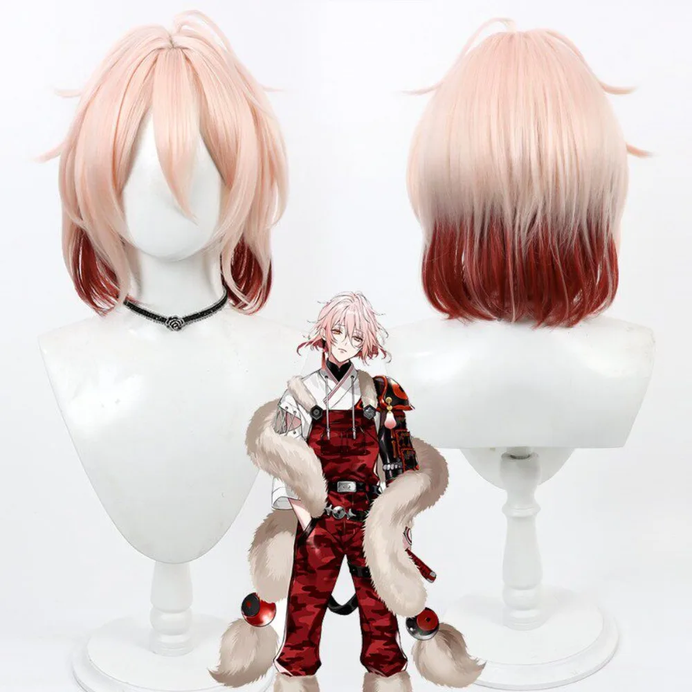 

Парик для косплея Touken Ranbu Hanagiri, розовый градиентный парик с прядями в стиле вакизаши